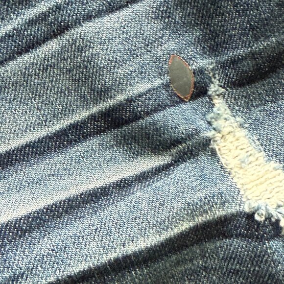 Boston Proper Womens Distressed Skinny Jeans Size 10/31 Blue Denim Embellished - Picture 8 of 9